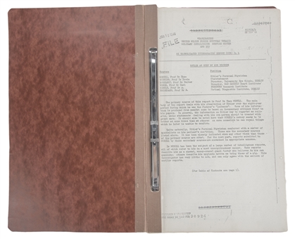 1946 Adolf Hitler United States Military Intelligence and Medical Report Copy